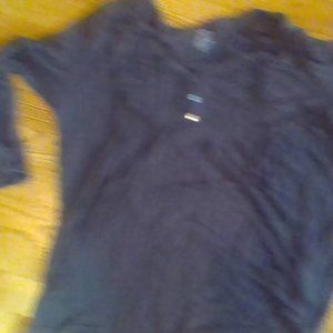 a green t-shirt